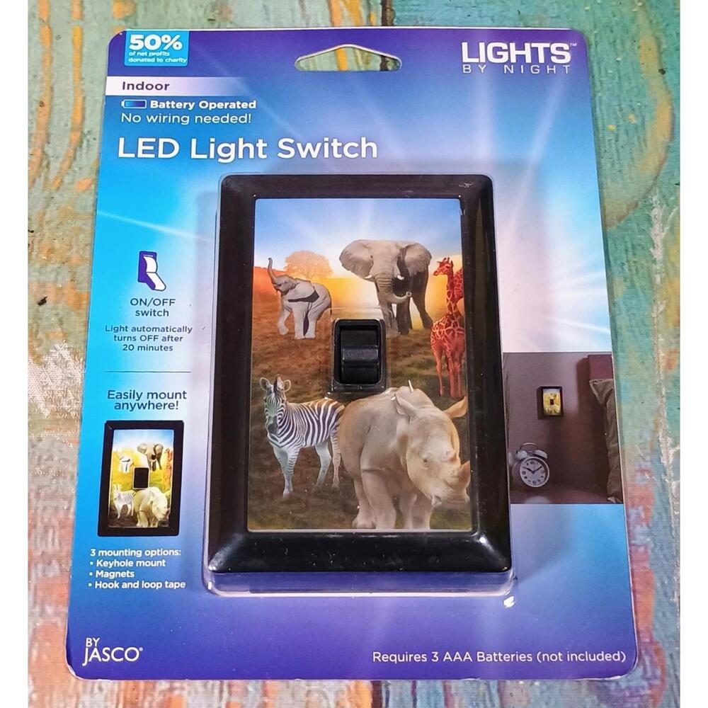 Lights By Night LED Light Switch - Battery Operated Indoor Light Switch